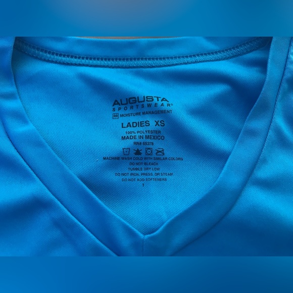 Augusta Sportswear Moisture Management Vibrant Blue Long Sleeve - Ladies XS - Picture 2 of 3